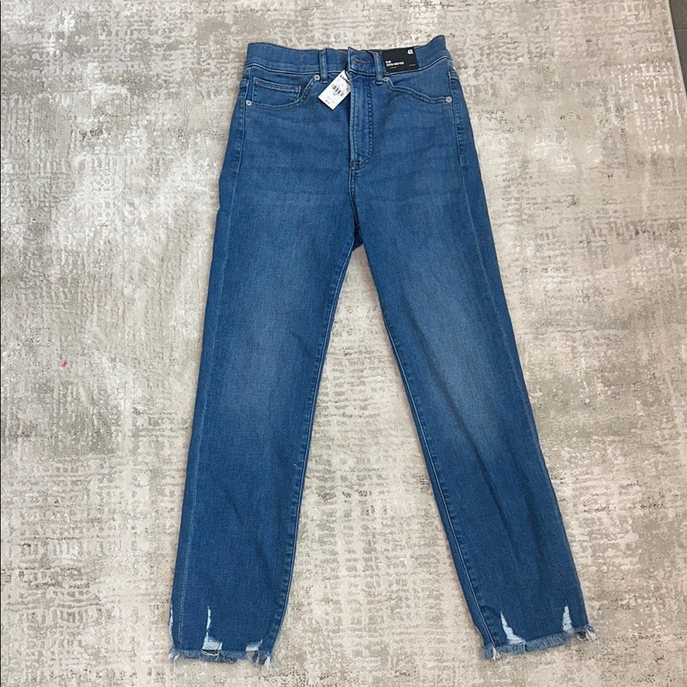 Express Blue Ankle Cropped Jeans